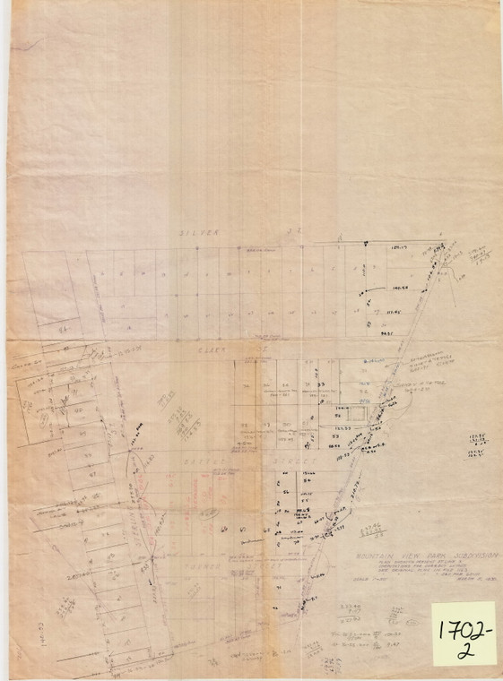 Mt. View Park - Subdivision  Greenfield 1702-02 - Map Reprint