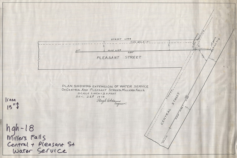 Plan Showing Extension of Water Service - Map (Digital Download Copy)