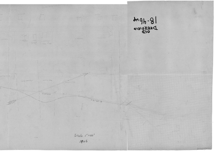 Old Deerfield - Ditch Improvement - Worksheet Deerfield 18-46wp1 - Map Reprint