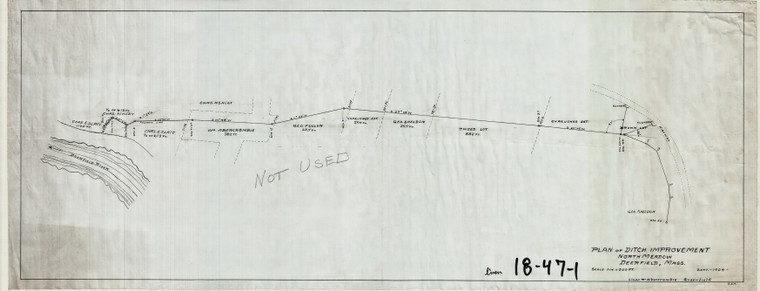 North Meadow - Old Deerfield - Drainage Ditch  Improvement "not used" Deerfield 18-47-01 - Map Reprint