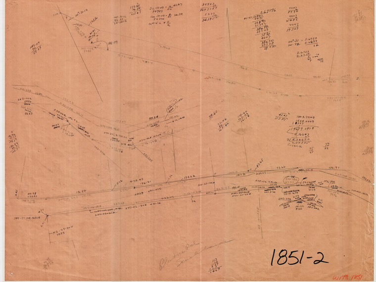 Plumtree Road    relocation of part of -  worksheet Sunderland 1851-2 - Map Reprint