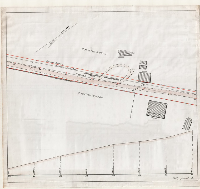 State Highway - Riverside - Suspension Bridge to Gill   Stoughton Gill 18-054-Lo_04 - Map Reprint