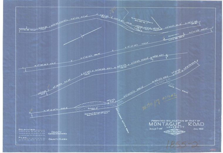 Montague Road LO Leverett 1855-2 - Map Reprint