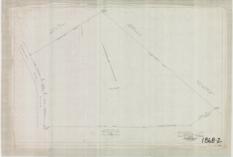 School Lot  13.3 ac Gill 1868-2 - Map Reprint