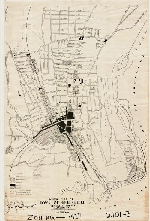 Greenfield Zoning Map Greenfield 21013 Map Reprint Old Maps