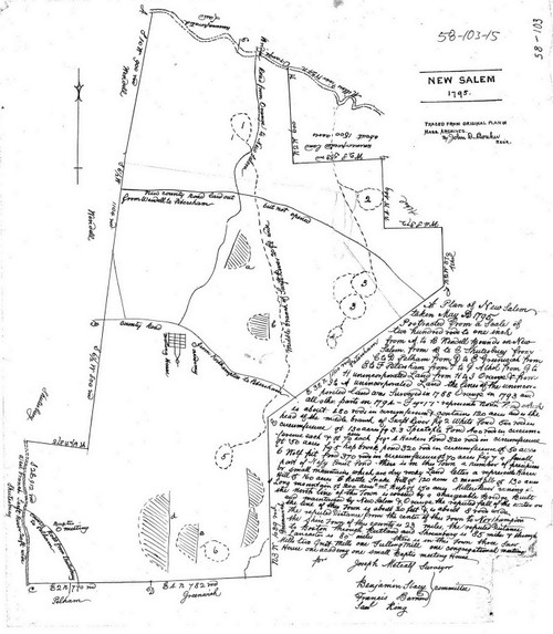 Plan of New Salem (Copy from Mass. Archives) New Salem 5810315 Map