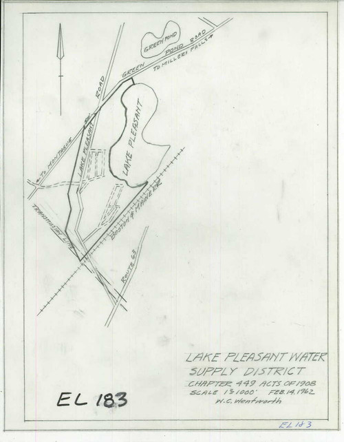 Lake Pleasant Water District (boundary map) Montague EL183 Map