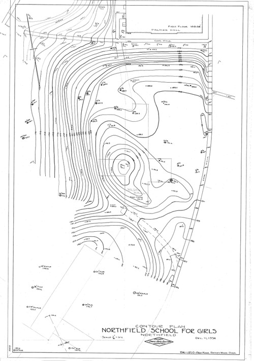 Northfield School for Girls Contour Plan Northfield 6005 Map