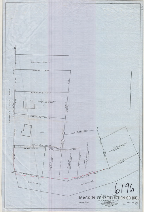 Mackin Construction Co. Inc. Greenfield 6196 Map Reprint Old Maps Research Maps
