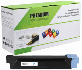 Compatible | Kyocera | TK-592C / TK592C | Cyan | Toner Cartridge | Standard Yield (5000 Pages)