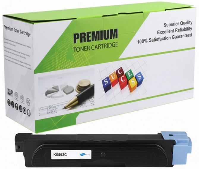 Compatible | Kyocera | TK-592C / TK592C | Cyan | Toner Cartridge | Standard Yield (5000 Pages)