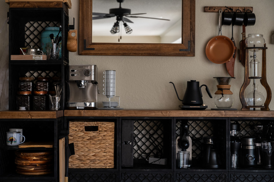 How to Build a Coffee Bar or Beverage Station With Crates