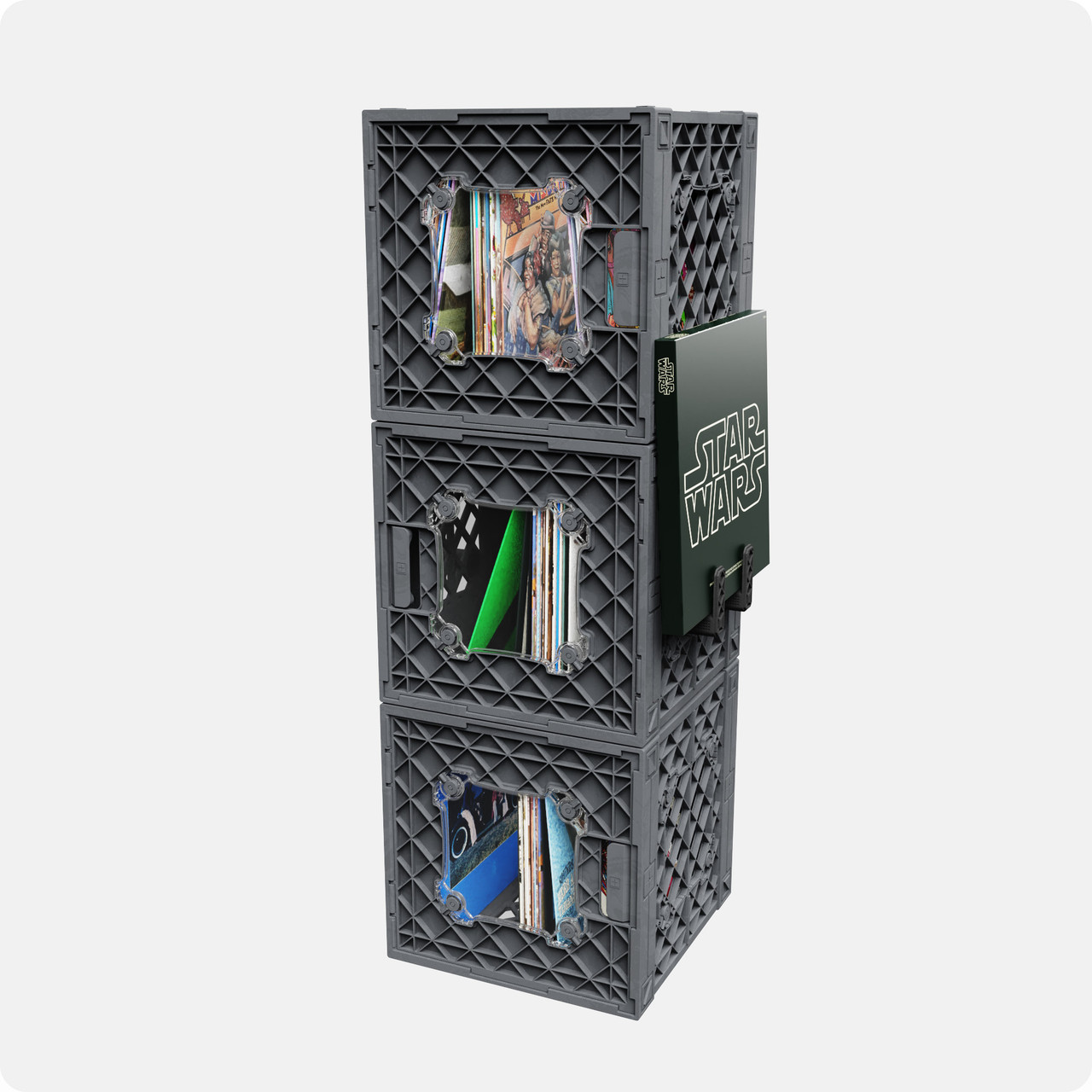 CrateVinyl™ Tower | Modular Vinyl Record Storage Crate | UbeCube™