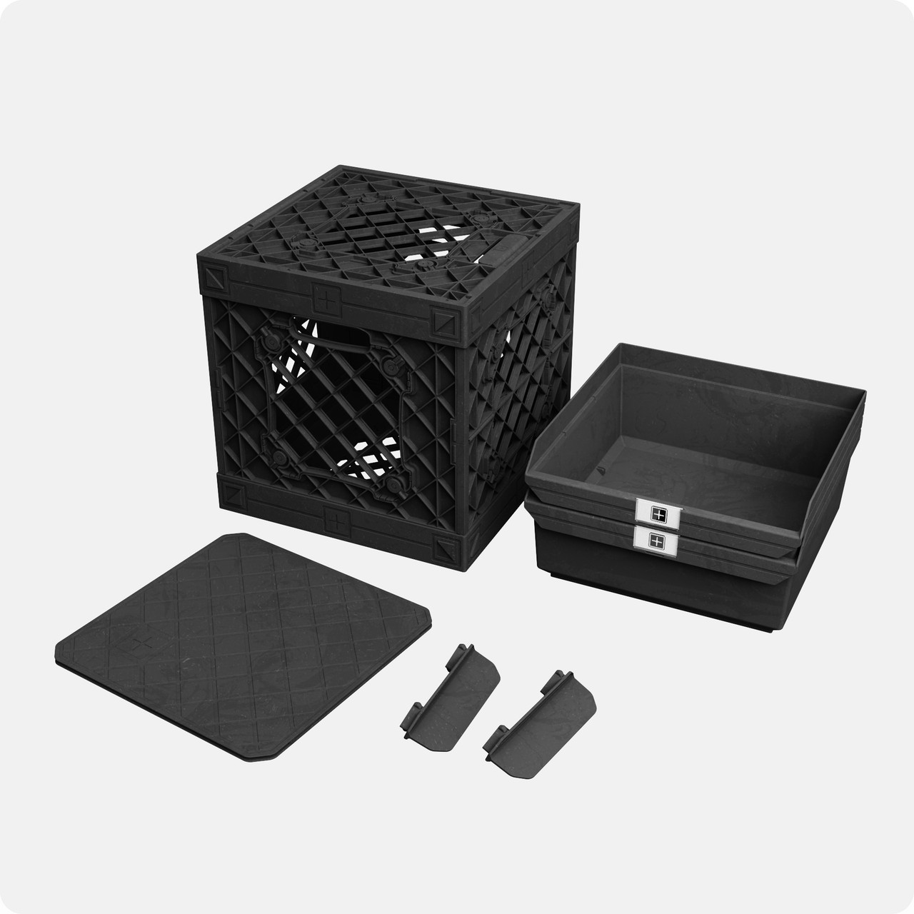 1x2 Grabinet™ | Modular Storage Cabinet with 2 Bins | UbeCube