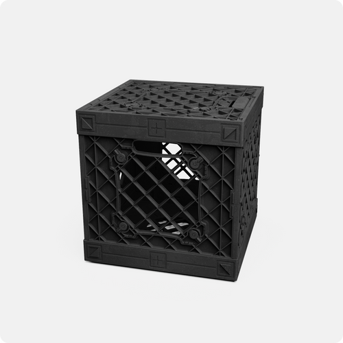 UbeCube UC01 Multi-Crate | Black | Standard UC01™ modular storage crate in black.