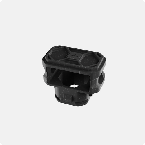 Black UbeCube™ Plier Holder attachment shown on white background.