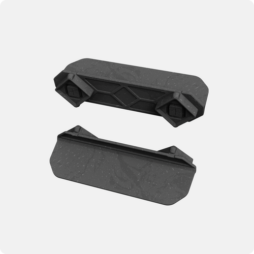 CrateFins™ product image — pair of interior CrateFins designed to hold a CrateShelf™ inside an UbeCube crate. CrateFins™ product image — pair of interior CrateFins designed to hold a CrateShelf™ inside an UbeCube crate.