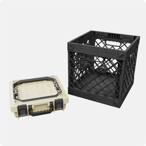 CrateShot Starter Kit with UC02 lidless crate and Field Box closed next to crate