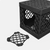 UC01™ black collapsible crate with front panel removed to show MOD-style access and removable panel detail