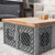 UC01 Crate | Home – Gray UC01™ crates used as a living room coffee table base with a wooden top.