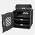 1x3 Grabinet Kit | Black Crate – Black Bins – Black UC01™ crate shown with three large black 1x3 Grab Bins installed.