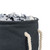 Close-up of the CratePlay™ Toy Storage Bag filled with building bricks, showing the fabric side and rope handle.