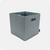 UbeCube™ gray fabric storage bin with dual cutout handles, shown upright.