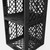 Two black UC02™ Lidless crates stacked vertically with open fronts for modular cubby storage
