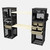 CrateWhite™ TackleStack 03 modular fishing workstation with dual crate towers connected by shelf spans for garage gear storage.