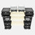 Top view of CrateWhite™ TackleStack 04 with dual towers, shelf spans, Tackleboxes, trays, and Seat Topper Frames.
