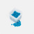 PixelPanel™ Bulk Pixels in Ocean Current blue color shown in a storage cup with loose pixels beside it