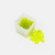 PixelPanel™ Translucent Bulk Pixels in translucent yellow-green color shown in a storage bin with additional pixels spilled beside it.