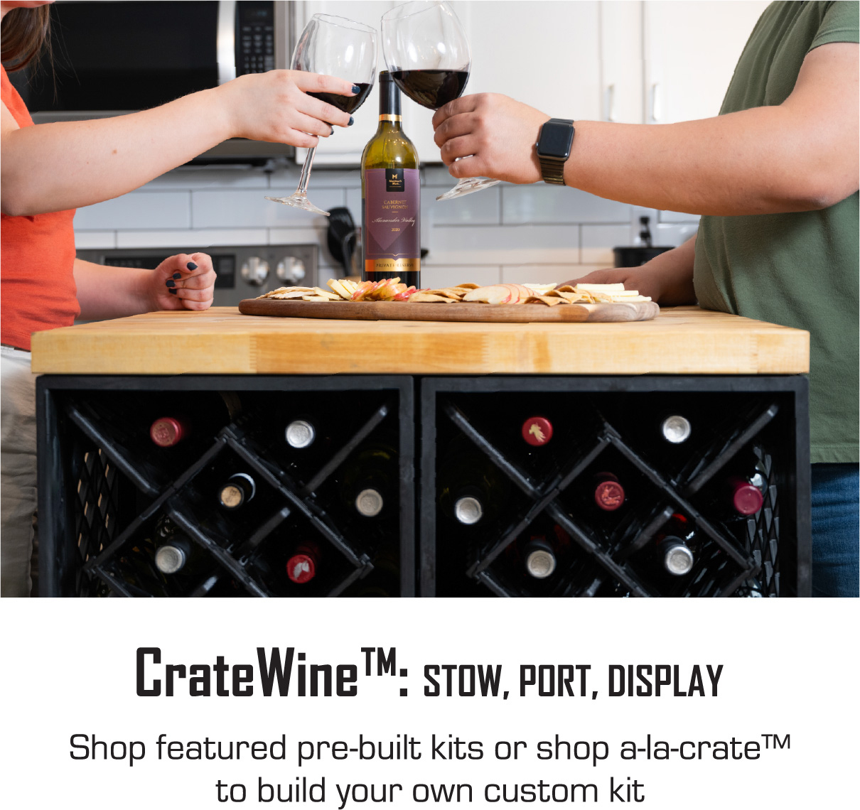 CrateWine™ Modular Wine Storage Cabinets