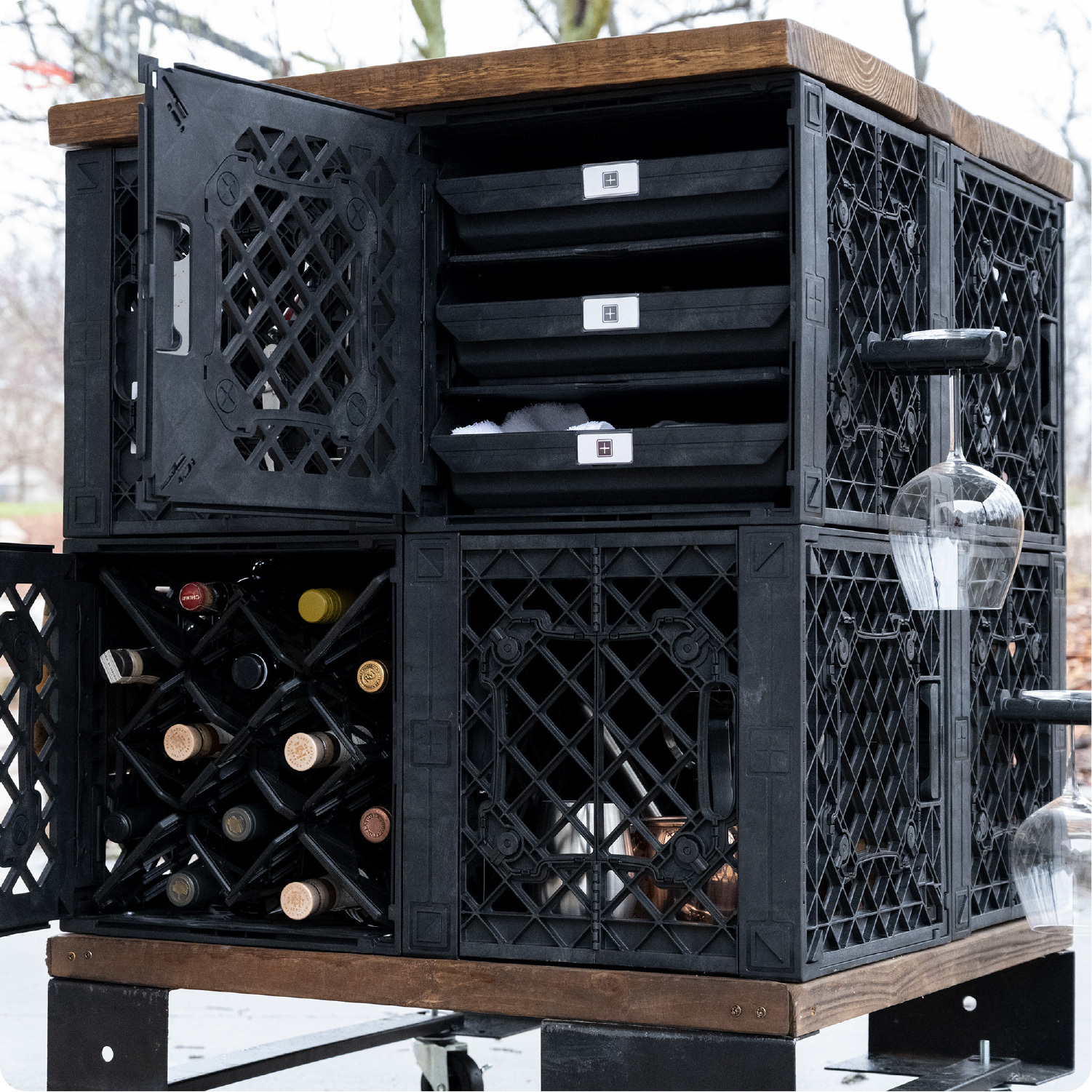 CrateWine™ Modular Wine Storage Cabinets