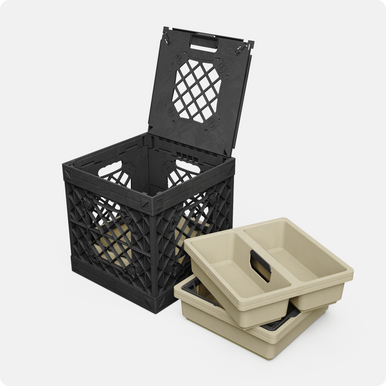 Tradesman Triple™ | Modular Utility Crate Set | UbeCube™