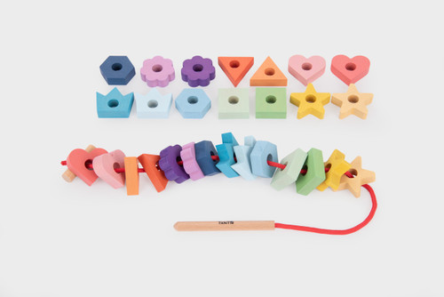 Rainbow Wooden Lacing Shapes **Currently out of stock**
