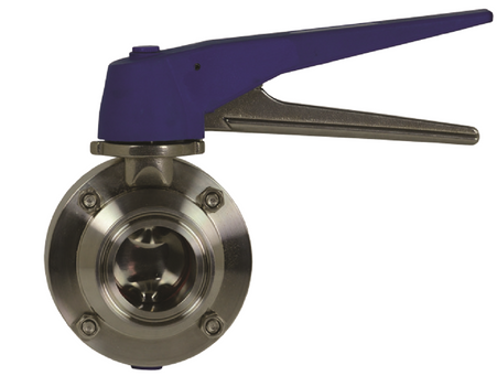 Glacier Tanks Butterfly Valve  Tri Clamp 1.5 inch Pull Handle - Stainless  Steel SS304 / Silicone