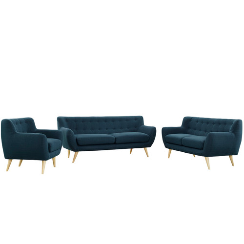 Remark 3 Piece Living Room Set EEI-1782-AZU-SET