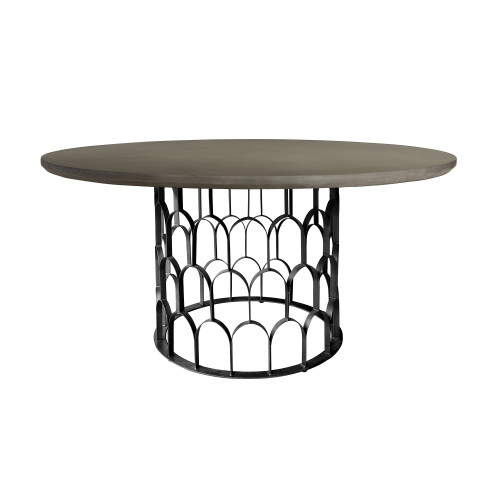 LCGTDICC Gatsby Concrete And Metal Round Dining Table