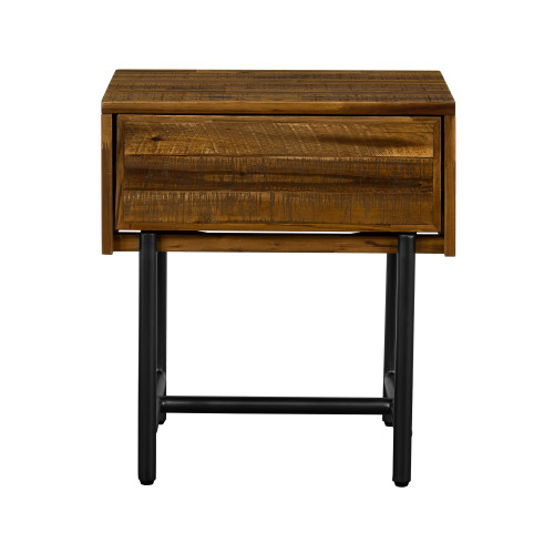 LCCULAAC Cusco Rustic Acacia Single Drawer Night Stand