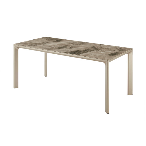 LCOTDIGR Otello Ceramic And Metal Rectangular Dining Room Table