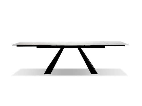 Dining Table Extension Bridge White Carrera Ceramic/Black DTABRIDCARRPCBLA