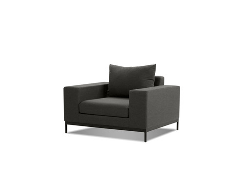 Lounge Chair Jericho Sunbrella Charcoal Grey Fabric LCHJERICHAR