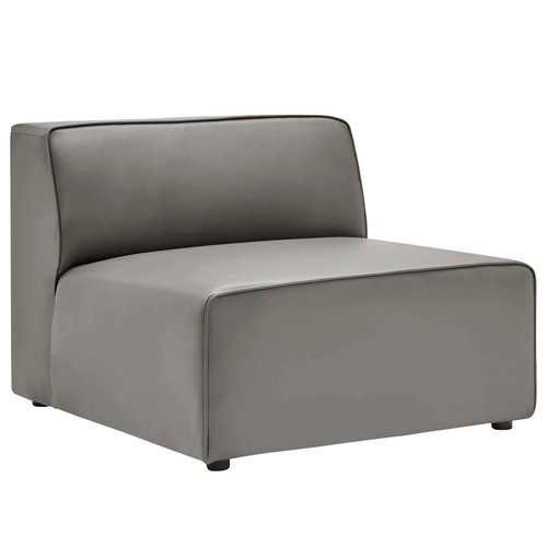 Mingle Vegan Leather Armless Chair EEI-4623-GRY
