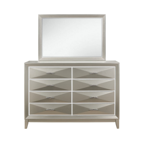 Modern Champagne Dresser With 8 Spacious Drawer (384047)