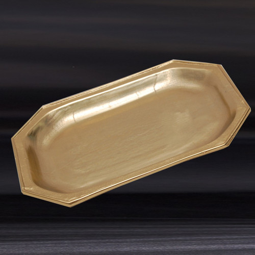 Gilded Gold Finish Textured Serving Tray (384105)