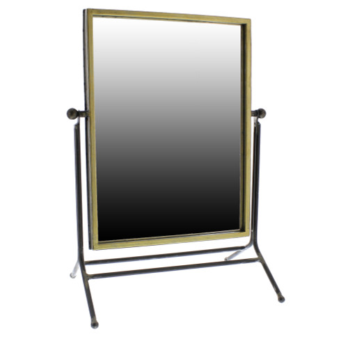 Rustic Goldtone Rectangular Vanity Mirror (384116)
