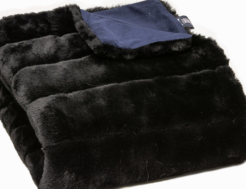 Premier Luxury Onyx Stripe Faux Fur Throw Blanket (386749)