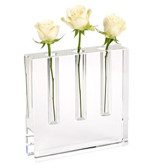 Modern Clear Square Block Optical Crystal Vase (386770)