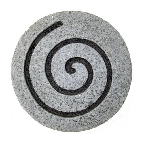 1" X 19" X 19" Sandstone, Round, Glass Pieces - Wall Decor (274932)